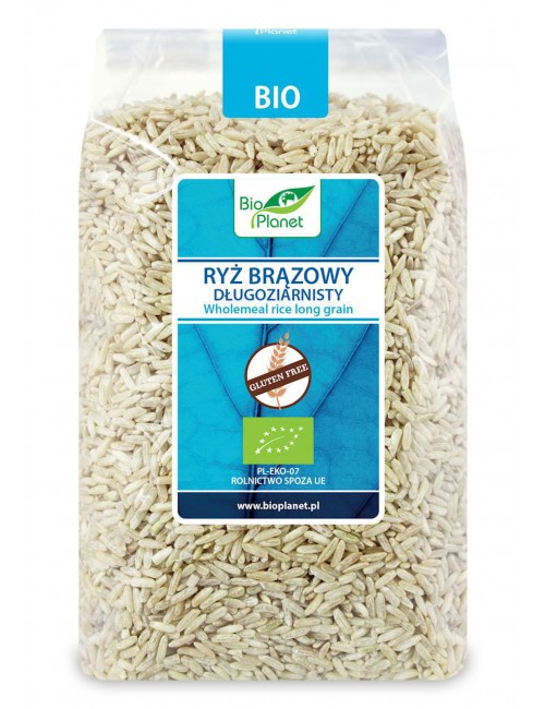 RYŻ BRĄZOWY DŁUGOZIARNISTY BEZGLUTENOWY BIO 1 kg - BIO PLANET