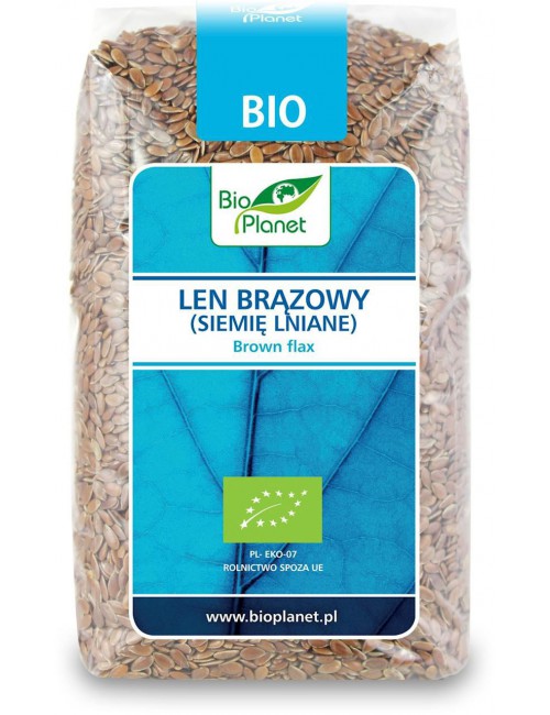 LEN BRĄZOWY (SIEMIĘ LNIANE) BIO 400 g - BIO PLANET