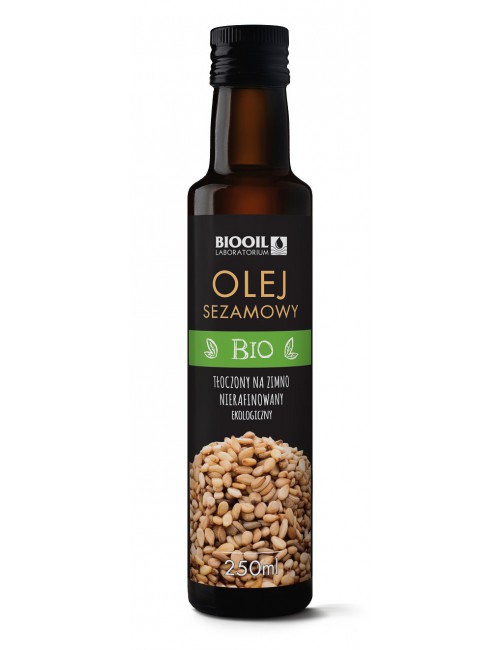OLEJ SEZAMOWY TŁOCZONY NA ZIMNO BIO 250 ml - BIOOIL