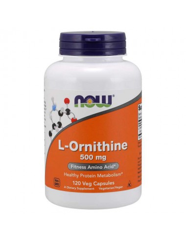 L-Ornityna (L-Ornithine) 500mg 120kaps Now Foods
