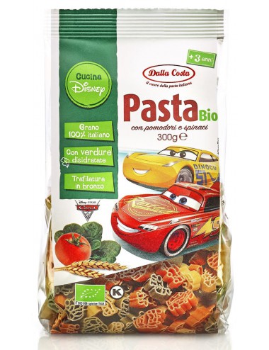 MAKARON (SEMOLINOWY TRÓJKOLOROWY) DISNEY AUTA BIO 300 g - DALLA COSTA