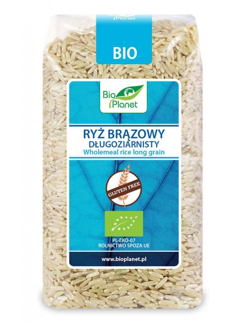 RYŻ BRĄZOWY DŁUGOZIARNISTY BEZGLUTENOWY BIO 500 g - BIO PLANET