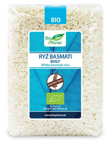 RYŻ BASMATI BIAŁY BEZGLUTENOWY BIO 1 kg - BIO PLANET
