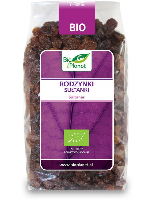 RODZYNKI SUŁTANKI BEZGLUTENOWE BIO 1 kg - BIO PLANET