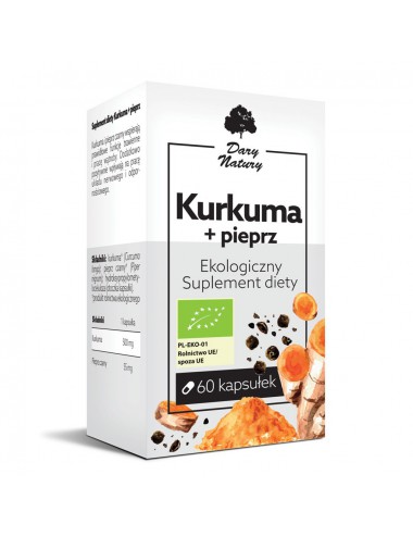 Kurkuma + pieprz EKO 60 kapsułek - Suplement diety