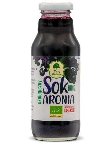 Sok z aronii EKO 100% 270ml Dary Natury