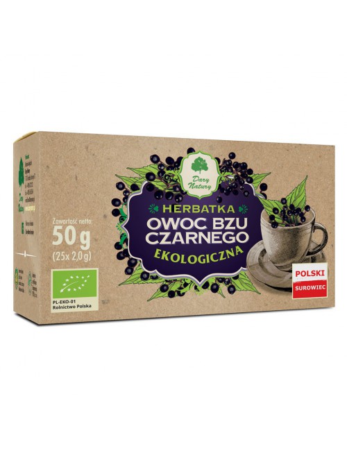 Bez czarny owoc EKO (25x2g) Dary Natury