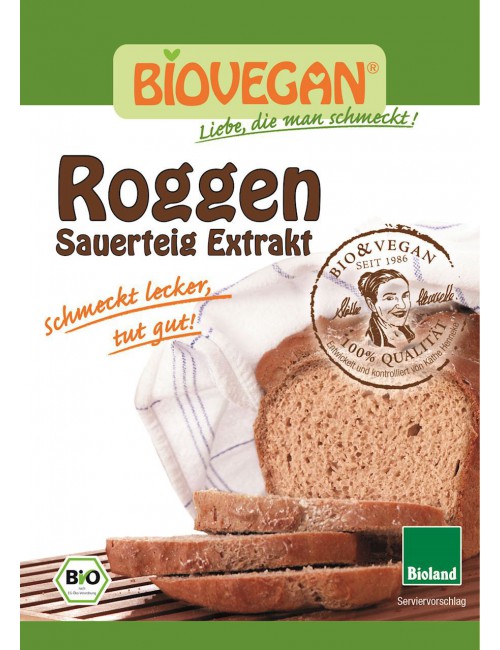 ZAKWAS CHLEBOWY ŻYTNI W PROSZKU BIO 30 g - BIOVEGAN