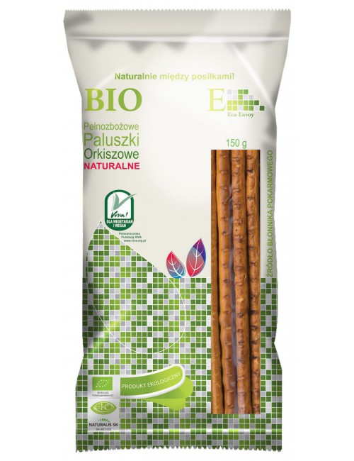PALUSZKI ORKISZOWE PEŁNOZIARNISTE NATURALNE BIO 150 g - ENVOY