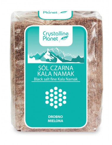 SÓL CZARNA KALA NAMAK DROBNO MIELONA 600 g - CRYSTALLINE PLANET