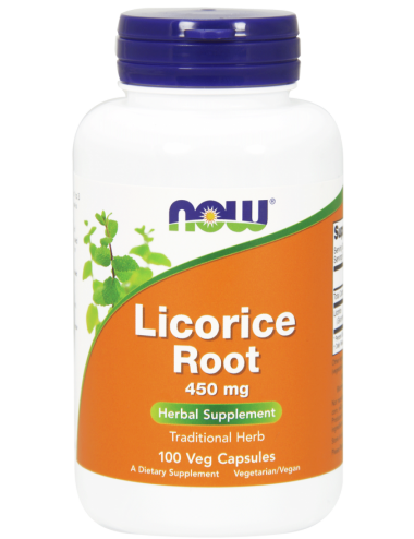 Lukrecja korzeń (Licorice Root) 450mg 100kaps Now Foods