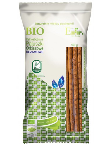 PALUSZKI ORKISZOWE PEŁNOZIARNISTE Z SEZAMEM BIO 150 g - ENVOY