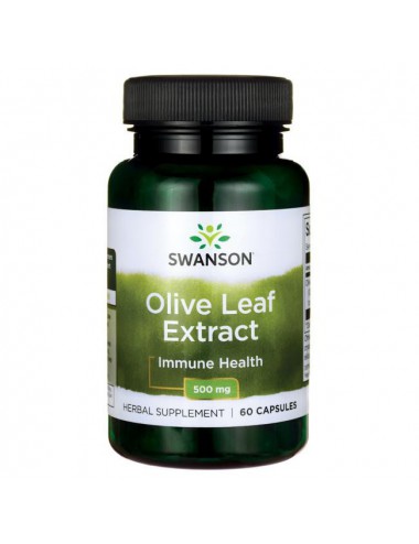 Liść oliwny ekstrakt (Olive leaf) 500mg 60kap Swanson