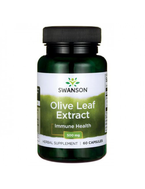 Liść oliwny ekstrakt (Olive leaf) 500mg 60kap Swanson