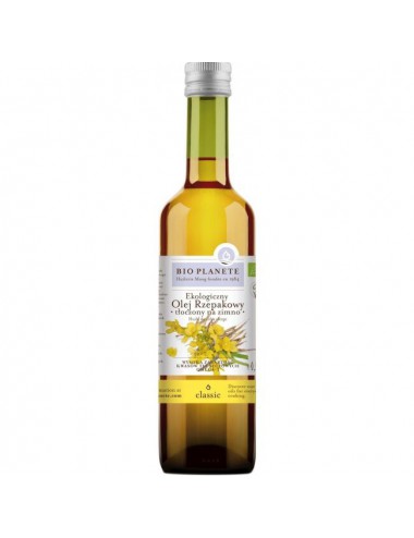 OLEJ RZEPAKOWY TŁOCZONY NA ZIMNO BIO 500 ml - BIO PLANETE