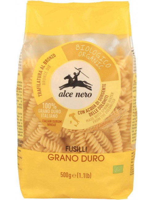 MAKARON (SEMOLINOWY) FUSILLI BIO 500 g - ALCE NERO