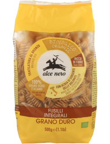 MAKARON (SEMOLINOWY RAZOWY) FUSILLI BIO 500 g - ALCE NERO