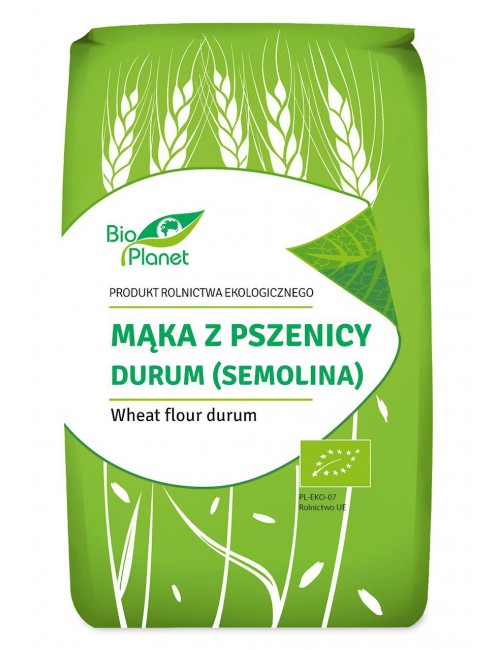 MĄKA Z PSZENICY DURUM (SEMOLINA) BIO 500 g - BIO PLANET