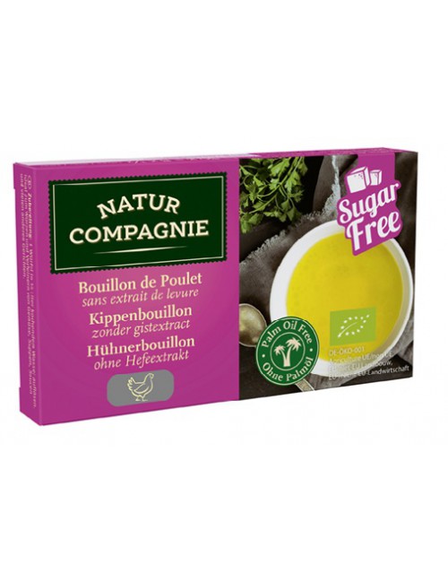 BULION - KOSTKI DROBIOWE BEZ DODATKU CUKRÓW I DROŻDŻY BIO (8 x 10 g) 80 g - NATUR COMPAGNIE