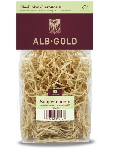 MAKARON (ORKISZOWY JAJECZNY) NITKI BIO 250 g - ALB GOLD