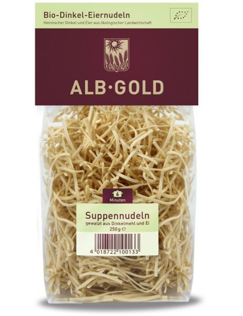 MAKARON (ORKISZOWY JAJECZNY) NITKI BIO 250 g - ALB GOLD