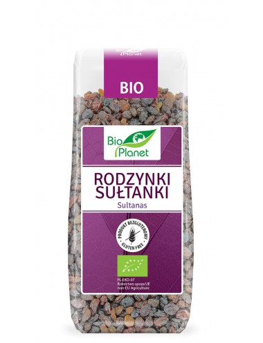 RODZYNKI SUŁTANKI BEZGLUTENOWE BIO 200 g - BIO PLANET