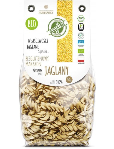 Makaron jaglany świderki Fusilli bez glutenu BIO 250g Fabijańscy