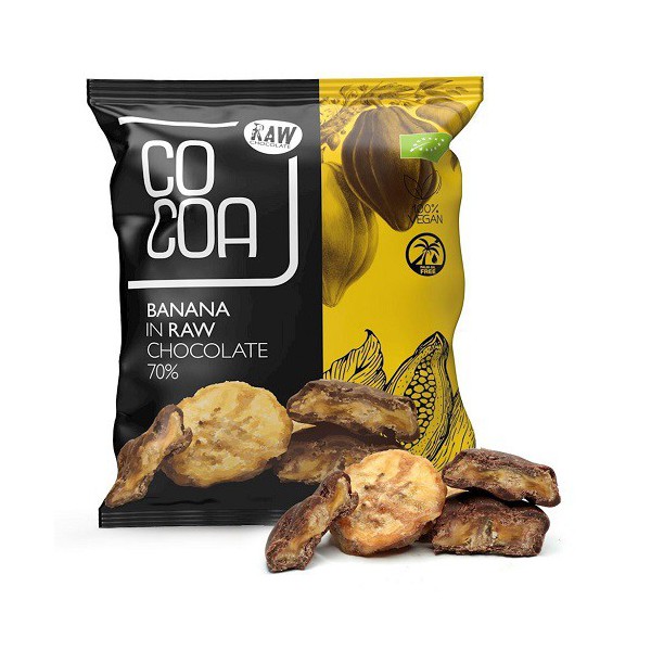 BANANY W SUROWEJ CZEKOLADZIE BIO 70 g - COCOA