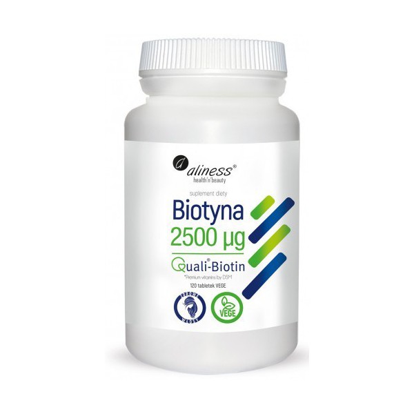 Biotyna QualiBiotin 2500µg 120tabl Aliness