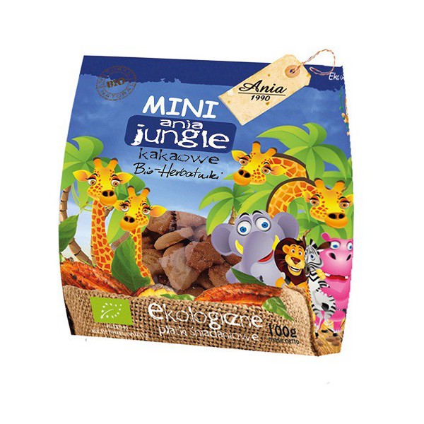 CIASTKA KAKAOWE MINI JUNGLE BIO 100 g - BIO ANIA
