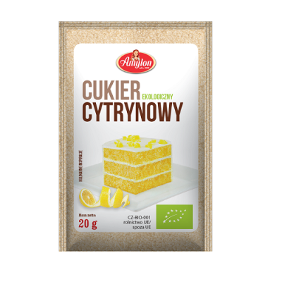 CUKIER CYTRYNOWY BEZGLUTENOWY BIO 20 g - AMYLON