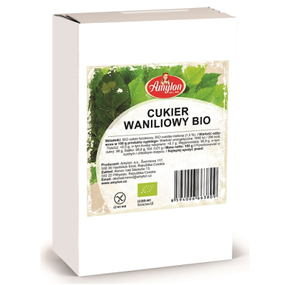CUKIER Z WANILIĄ BOURBON BEZGLUTENOWY BIO 100 g - AMYLON