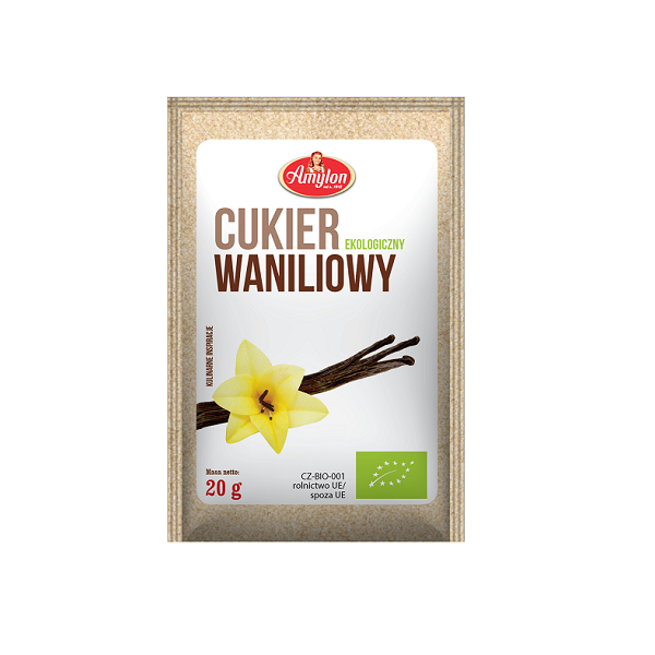 CUKIER Z WANILIĄ BOURBON BEZGLUTENOWY BIO 20 g - AMYLON