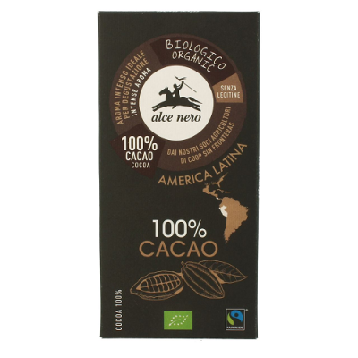 TABLICZKA GORZKA 100 % KAKAO BIO 50 g - ALCE NERO