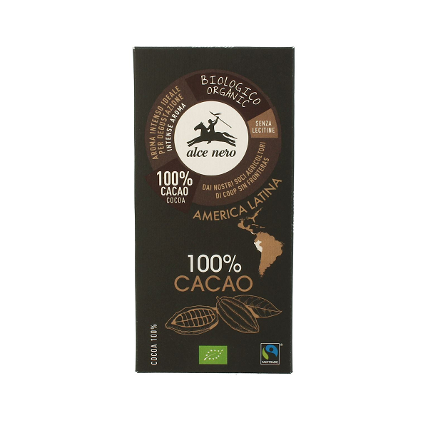 TABLICZKA GORZKA 100 % KAKAO BIO 50 g - ALCE NERO