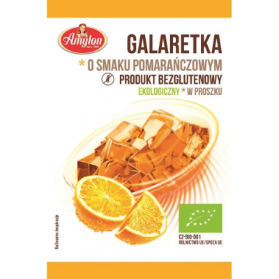 GALARETKA Z AGAREM O SMAKU POMARAŃCZOWYM BEZGLUTENOWA BIO 40 g - AMYLON