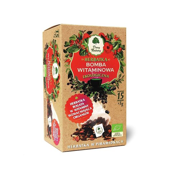 Herbatka Bomba witaminowa w piramidkach EKO (15x3g) Dary Natury