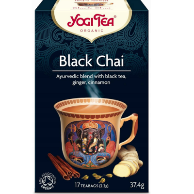 HERBATA CZARNA Z IMBIREM I CYNAMONEM (BLACK CHAI) BIO (17 x 2,2 g) 37,4 g - YOGI TEA