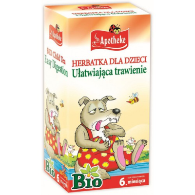 HERBATKA DLA DZIECI - KOPER WŁOSKI, MELISA I MIĘTA PO 6 MIESIĄCU BIO (20 x 1,5 g) 30 g - APOTHEKE