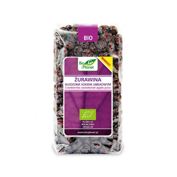 ŻURAWINA SŁODZONA SOKIEM JABŁKOWYM BIO 400 g - BIO PLANET