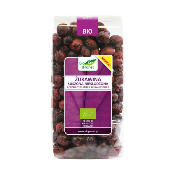 ŻURAWINA SUSZONA NIESŁODZONA BIO 50 g - BIO PLANET