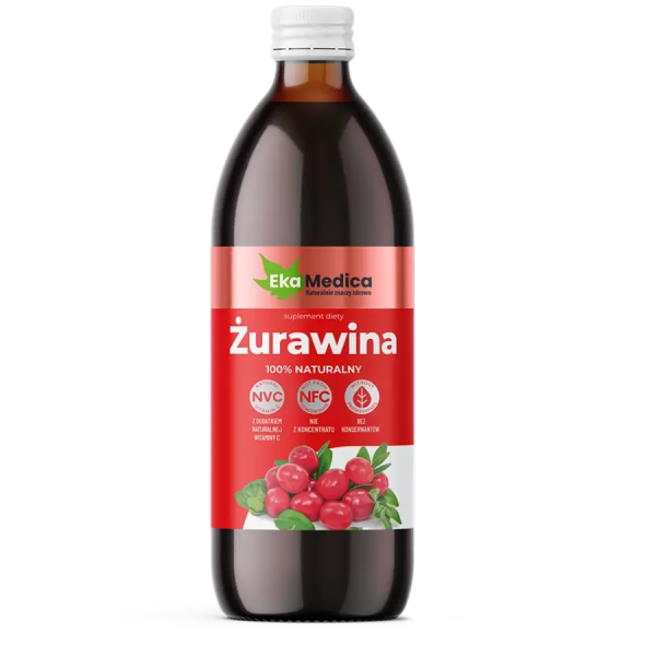Żurawina sok NFC 0,5l EkaMedica