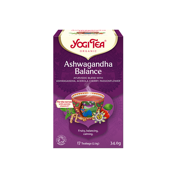 HERBATKA AJURWEDYJSKA RÓWNOWAGA Z ASHWAGANDHĄ (ASHWAGANDHA BALANCE) BIO (17 x 2 g) 34 g - YOGI TEA