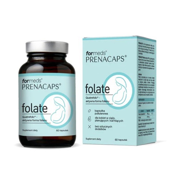 Kwas foliowy Prenacaps folate (witamina B9) 60kaps ForMeds