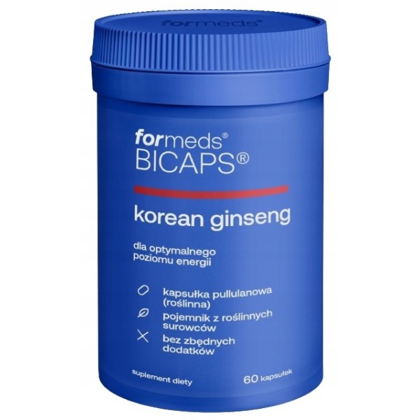 Żeń-szeń koreański (Panax Ginseng) 60kaps Bicaps