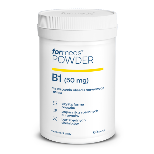F-VIT B1 Witamina B1 Tiamina 50mg 60 porcji 48g ForMeds