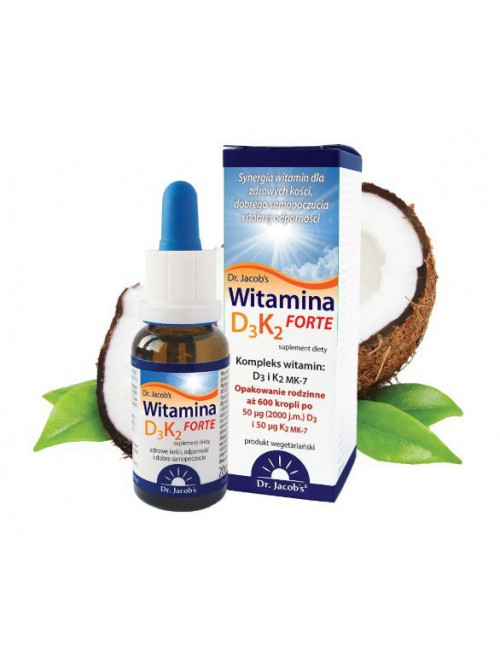 Witamina D3 K2 MK7 FORTE 2000IU 20ml Dr Jacobs