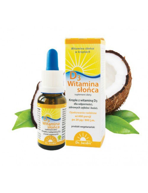 Witamina D3 800IU 20ml Dr Jacobs