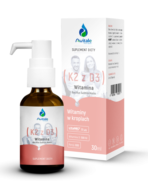 Witamina K2 z D3 VitaMK7 20uq/500IU 30ml Avitale 